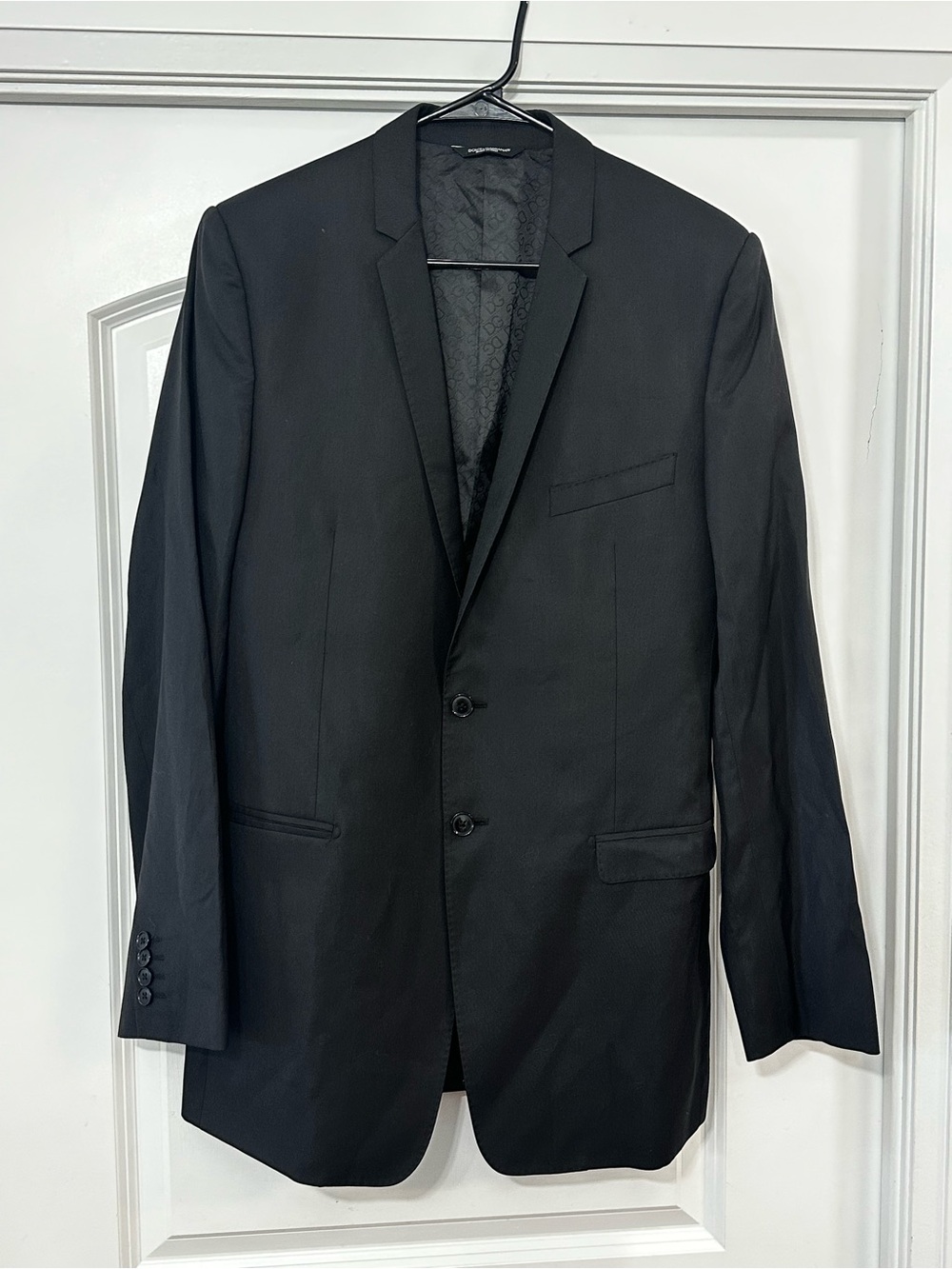 Dolce & Gabbana Gold Line Black Wool Blazer Suit Jacket IT 50 / US 40R Drop 7